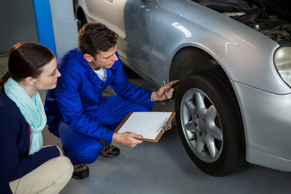 Pre-purchase car inspection being performed in Perth